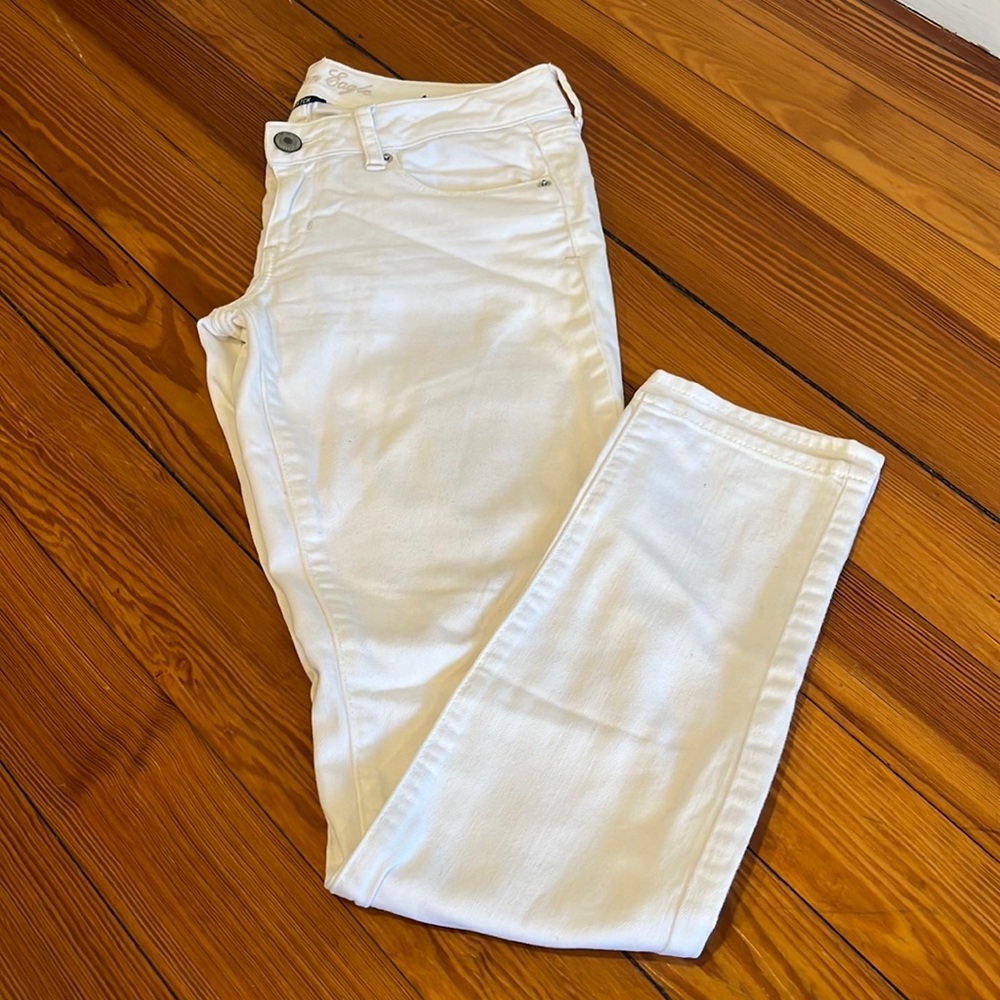 AMERICAN EAGLE White Skinny Jeans - Regular/Standard